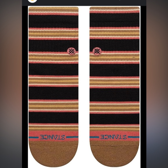 STANCE MEN’S QUARTER HEIGHT CASUAL W/INFIKNIT STRIPED MID CUSHION SIZE LARGE NWT - Picture 2 of 5